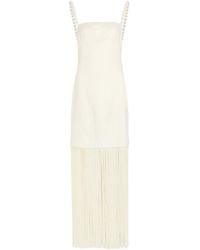 ANDRES OTALORA - Mar Caribe Fringed Linen Maxi Dress - Lyst