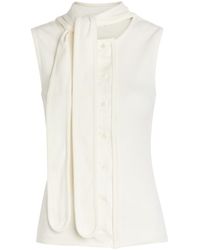 Lemaire - Scarf-Effect Cotton-Blend Top - Lyst