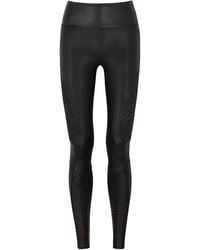 Spanx - Moto Faux Stretch-Leather Leggings - Lyst