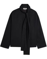 Studio Nicholson - Tie-Neck Woven Top - Lyst