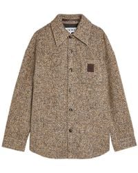 Loewe - Logo-Appliquéd Patterned Wool-Blend Jacket - Lyst