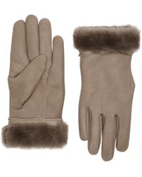 Dents - Louisa Shearling-lined Suede Gloves - Lyst