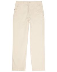 Moncler - Straight-Leg Stretch-Cotton Trousers - Lyst