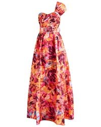 Rebecca Vallance - Gardenia Floral-Printed Moiré Gown - Lyst