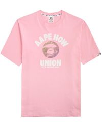 Aape - Logo-Print Cotton T-Shirt - Lyst