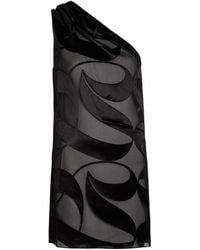 Delos - Amaris Devoré Georgette Mini Dress - Lyst