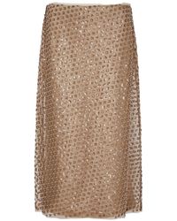 Vince - Sequin-embellished Tulle Skirt - Lyst