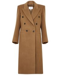 FRAME - Double-breasted Wool Coat - Lyst