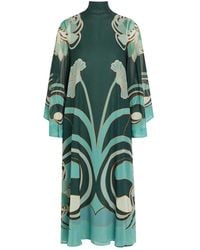La DoubleJ - Magnifico Printed Silk Midi Dress - Lyst