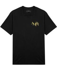 Amiri - Crystal Champagne Cotton-jersey T-shirt - Lyst