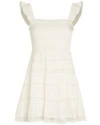 chinese dress ladies Bensley Cotton & Lace Mini Dress in Pink
