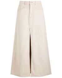 Free People - Come As You Are Denim Maxi Skirt - Lyst