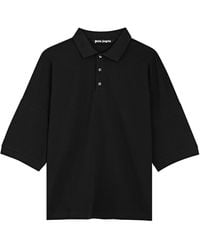 Palm Angels - Logo-Print Piqué Cotton Polo Shirt - Lyst