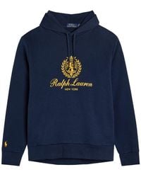 Polo Ralph Lauren - Logo-Print Hooded Cotton-Blend Sweatshirt - Lyst
