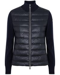 Moncler - Quilted Shell And Wool Jacket - Lyst