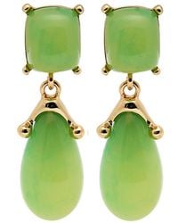Kenneth Jay Lane - 22Kt-Plated Clip-On Drop Earrings - Lyst