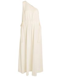Tory Burch - Floral-Jacquard Belted Cotton-Blend Midi Dress - Lyst