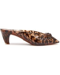 Chloé - 55 Jungle-Print Peep-Toe Jelly Mules - Lyst