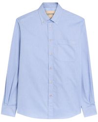Valentino Garavani - Logo-Embroidered Cotton Oxford Shirt - Lyst