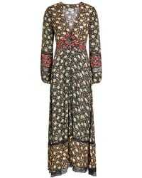 RIXO London - Raven Floral-Print Crepe De Chine Maxi Dress - Lyst