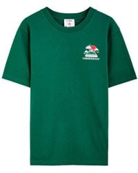 CASABLANCA - Montagne Ondulée Screen Printed T-Shirt - Lyst