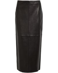 Nour Hammour - Selly Suede Midi Skirt - Lyst