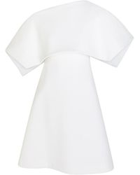 A.W.A.K.E. MODE - Cape-Effect Crepe Mini Dress - Lyst