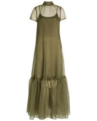 STAUD - Calluna Tiered Organza Gown - Lyst