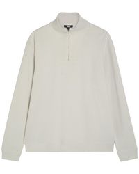PAIGE - Orion 1/4 Zip Cotton-Blend Sweatshirt - Lyst