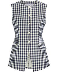 Veronica Beard - Lois Gingham Seersucker Vest - Lyst