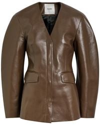 Nanushka - Erina Darted Faux Leather Jacket - Lyst