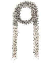Dries Van Noten - Fringed Beaded Scarf Necklace - Lyst
