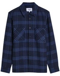 Wax London - Whiting Checked Cotton-Blend Overshirt - Lyst