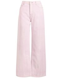Ganni - Washed Izey Wide-Leg Jeans - Lyst