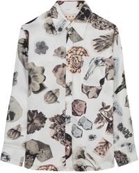 Marni - Printed Silk-Satin Shirt - Lyst