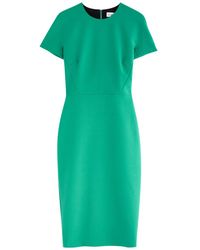 Victoria Beckham - Woven Midi Dress - Lyst