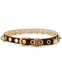 DEHANCHE - Revenge Ring-Embellished Suede Belt - Lyst
