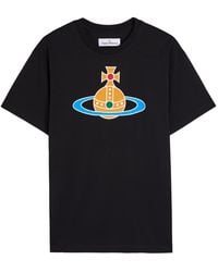 Vivienne Westwood - Orb-Print Stretch-Cotton T-Shirt - Lyst