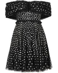 Needle & Thread - Grace Sequin-embellished Tulle Mini Dress - Lyst