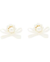Simone Rocha - Petite Bow Crystal-Embellished Stud Earrings - Lyst