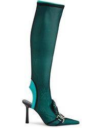 Ancuta Sarca 100 Turquoise Knee-high Sock Boots - Green