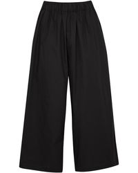 Foemina - Tilly Cropped Wide-Leg Cotton Trousers - Lyst