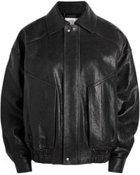Saint Laurent - Panelled Faded Leather Jacket - Lyst