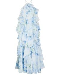 Aje. - Pandorea Ruffled Chiffon Maxi Dress - Lyst