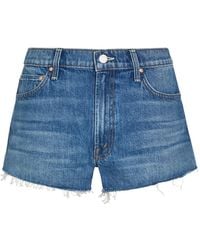 Mother - The Dodger Fray Denim Shorts - Lyst