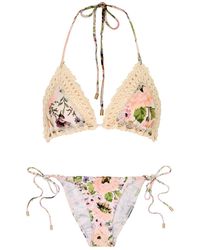 Zimmermann - Halliday Floral-Print Bikini - Lyst