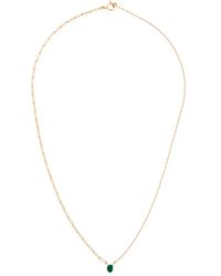 Yvonne Léon - Collier Solitaire Emerald 18kt Gold Necklace - Lyst