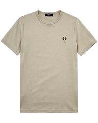 Fred Perry - Logo-Embroidered Cotton T-Shirt - Lyst