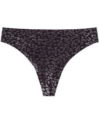 Chantelle - Shimmer Leopard-Jacquard Thong - Lyst