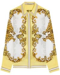 Alice + Olivia - Willa Printed Silk-Chiffon Shirt - Lyst